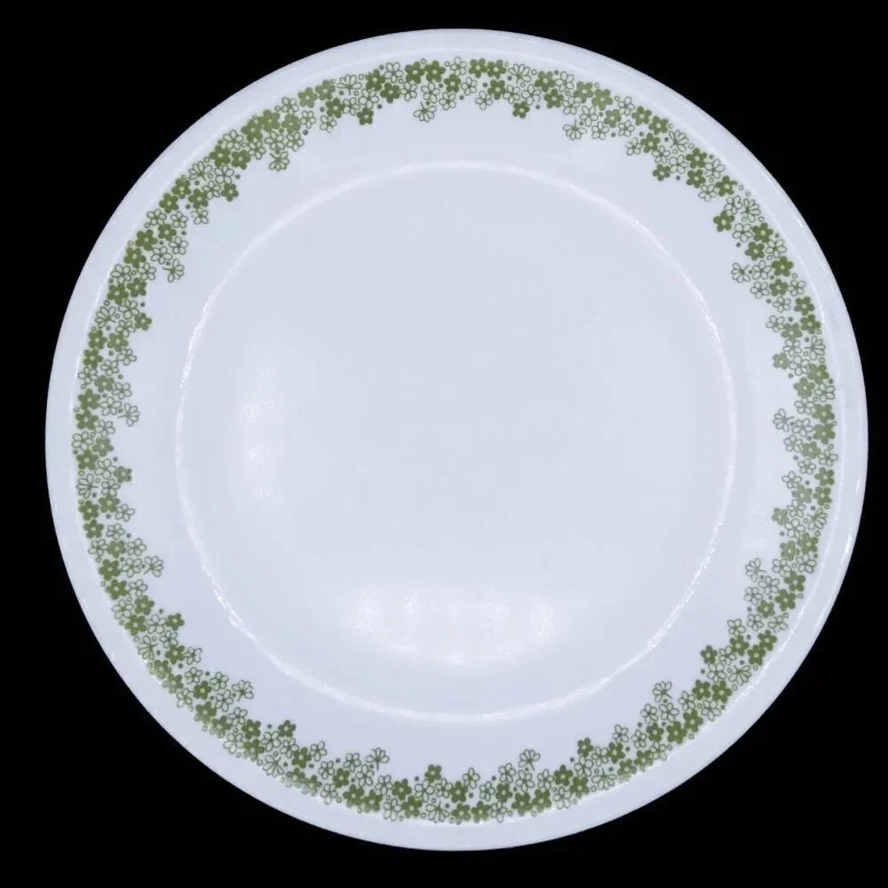 Vintage Green Spring Blossom Corelle Corning 8.5